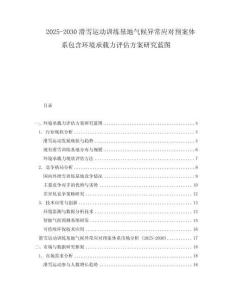 2025-2030滑雪運動訓練基地氣候異常應對預案體系包含環(huán)境承載力評估方案研究藍圖