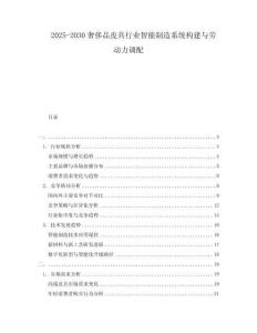 2025-2030奢侈品皮具行業(yè)智能制造系統(tǒng)構(gòu)建與勞動(dòng)力調(diào)配