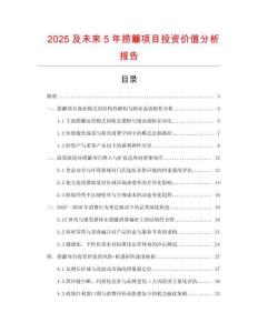 2025及未來5年撈籬項目投資價值分析報告