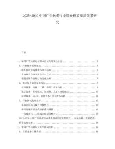 2025-2030中國廣告?zhèn)髅叫袠I(yè)媒介投放渠道效果研究