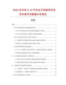 2025及未來5-10年布邊手機鏈項目投資價值市場數(shù)據(jù)分析報告