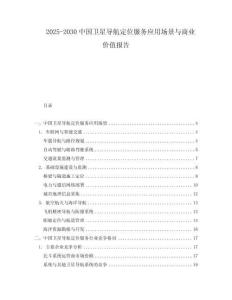 2025-2030中國衛(wèi)星導(dǎo)航定位服務(wù)應(yīng)用場景與商業(yè)價值報告
