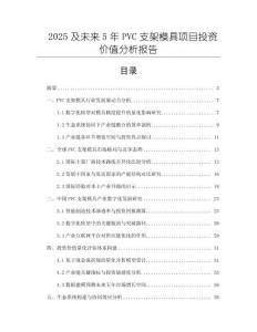 2025及未來5年P(guān)VC支架模具項目投資價值分析報告