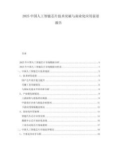2025中國(guó)人工智能芯片技術(shù)突破與商業(yè)化應(yīng)用前景報(bào)告