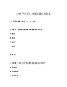 2025年素描山西押題題庫及答案