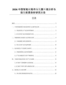 2026中國(guó)智能郵箱市場(chǎng)發(fā)展環(huán)境分析與投資前景剖析研究報(bào)告