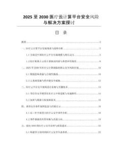 2025至2030醫(yī)療云計算平臺安全風險與解決方案探討