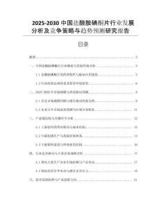 2025-2030中國(guó)鹽酸胺碘酮片行業(yè)發(fā)展分析及競(jìng)爭(zhēng)策略與趨勢(shì)預(yù)測(cè)研究報(bào)告