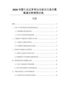 2026中國(guó)車載藍(lán)牙市場(chǎng)現(xiàn)狀調(diào)查及銷售渠道分析研究報(bào)告