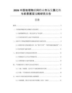 2026中國地理物聯(lián)網(wǎng)行業(yè)市場發(fā)展趨勢與前景展望戰(zhàn)略研究報告
