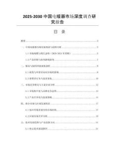 2025-2030中國電暖器市場深度調查研究報告