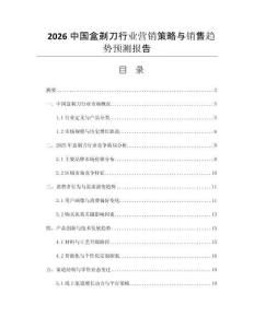 2026中國盒剃刀行業(yè)營銷策略與銷售趨勢預測報告