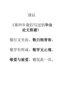 碩士小眾而簡短的致謝