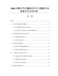 2026中國電氣饋通系統(tǒng)行業(yè)發(fā)展形勢(shì)與未來趨勢(shì)預(yù)測(cè)報(bào)告