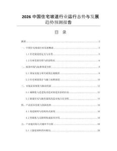 2026中國住宅坡道行業運行態勢與發展趨勢預測報告
