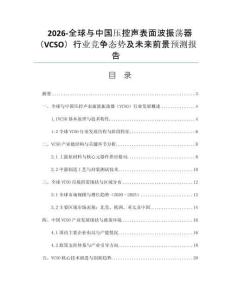 2026-全球與中國壓控聲表面波振蕩器（VCSO）行業(yè)競爭態(tài)勢及未來前景預(yù)測報(bào)告