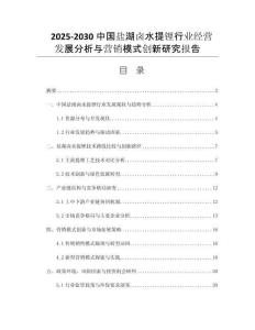 2025-2030中國(guó)鹽湖鹵水提鋰行業(yè)經(jīng)營(yíng)發(fā)展分析與營(yíng)銷模式創(chuàng)新研究報(bào)告