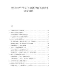 2025至2030中國電子支付技術(shù)應(yīng)用前景及投資可行性研究報(bào)告