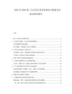 2025至2030第三方支付行業(yè)競(jìng)爭(zhēng)格局與跨境支付機(jī)會(huì)研究報(bào)告
