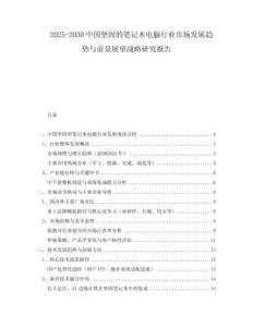 2025-2030中國堅(jiān)固的筆記本電腦行業(yè)市場發(fā)展趨勢與前景展望戰(zhàn)略研究報(bào)告