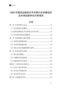 2026年超亮遠射防水手電筒行業發展現狀及未來趨勢研究分析報告