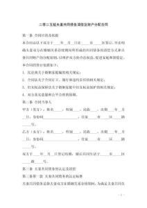 二零二五版夫妻共同債務清償及財產(chǎn)分配合同