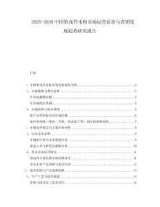 2025-2030中國(guó)第戎芥末粉市場(chǎng)運(yùn)營(yíng)前景與營(yíng)銷發(fā)展趨勢(shì)研究報(bào)告