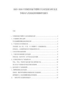 2025-2030中國(guó)硝苯地平緩釋片行業(yè)發(fā)展分析及競(jìng)爭(zhēng)格局與發(fā)展趨勢(shì)預(yù)測(cè)研究報(bào)告
