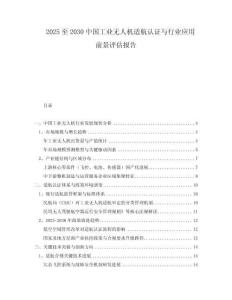 2025至2030中國(guó)工業(yè)無(wú)人機(jī)適航認(rèn)證與行業(yè)應(yīng)用前景評(píng)估報(bào)告