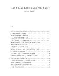 2025至20305G技術賦能無人機通信網(wǎng)絡建設的可行性研究報告