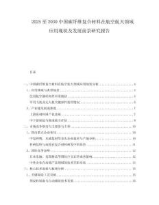 2025至2030中國(guó)碳纖維復(fù)合材料在航空航天領(lǐng)域應(yīng)用現(xiàn)狀及發(fā)展前景研究報(bào)告