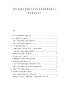 2025至2030中國工業(yè)視覺檢測算法準(zhǔn)確率提升與行業(yè)應(yīng)用拓展報告