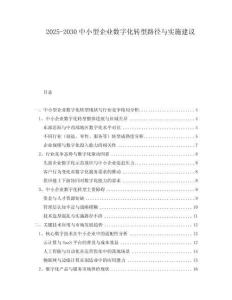 2025-2030中小型企業數字化轉型路徑與實施建議