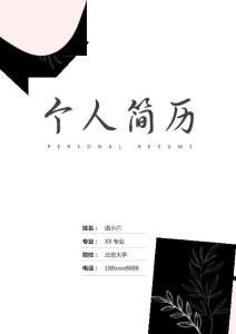個人求職簡歷（4頁）帶封面模版（Word可編輯）簡約精美下載