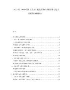 2025至2030中國工業(yè)5G模組行業(yè)專網(wǎng)部署與行業(yè)適配性分析報告