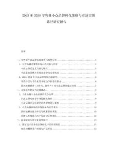 2025至2030零售業(yè)小眾品牌孵化策略與市場(chǎng)突圍路徑研究報(bào)告