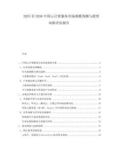 2025至2030中國(guó)云計(jì)算服務(wù)市場(chǎng)規(guī)模預(yù)測(cè)與投資風(fēng)險(xiǎn)評(píng)估報(bào)告