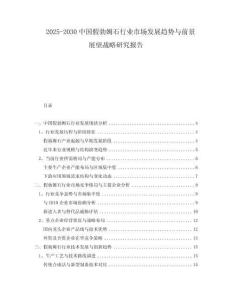 2025-2030中國假勃姆石行業(yè)市場發(fā)展趨勢與前景展望戰(zhàn)略研究報告