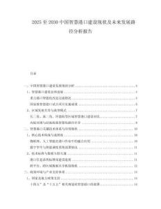 2025至2030中國(guó)智慧港口建設(shè)現(xiàn)狀及未來(lái)發(fā)展路徑分析報(bào)告
