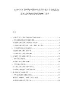 2025-2030全球與中國汽車發(fā)動機(jī)油封市場現(xiàn)狀動態(tài)及戰(zhàn)略規(guī)劃發(fā)展趨勢研究報告