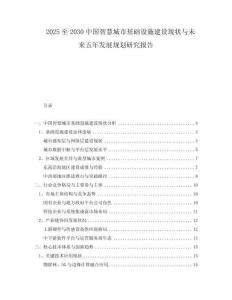 2025至2030中國智慧城市基礎(chǔ)設(shè)施建設(shè)現(xiàn)狀與未來五年發(fā)展規(guī)劃研究報告