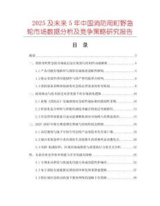 2025及未來5年中國消防用町野急輪市場數據分析及競爭策略研究報告