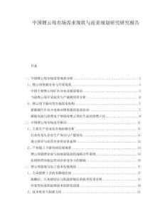 中國鋰云母市場需求現(xiàn)狀與前景規(guī)劃研究研究報(bào)告
