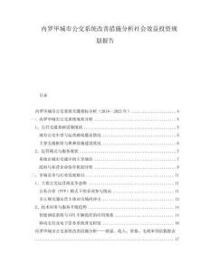 內(nèi)羅畢城市公交系統(tǒng)改善措施分析社會效益投資規(guī)劃報告