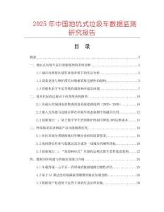 2025年中國(guó)地坑式垃圾車數(shù)據(jù)監(jiān)測(cè)研究報(bào)告