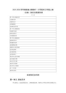 2025-2026學(xué)年贛美版 (新教材）小學(xué)美術(shù)三年級(jí)上冊(cè)（全冊(cè)）知識(shí)點(diǎn)梳理歸納