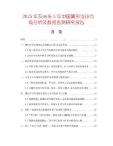 2025年及未來(lái)5年中國(guó)翼形浮球市場(chǎng)分析及數(shù)據(jù)監(jiān)測(cè)研究報(bào)告