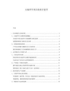 山地單車項目商業(yè)計劃書