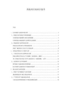 藥妝項目商業(yè)計劃書