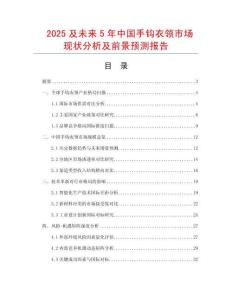 2025及未來5年中國手鉤衣領市場現狀分析及前景預測報告